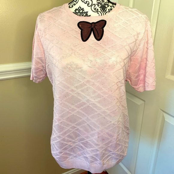 Alfred Dunner Sweaters - Alfred Dunner, Women’s short sleeve sweater, hand dyed and Upcycled, size medium